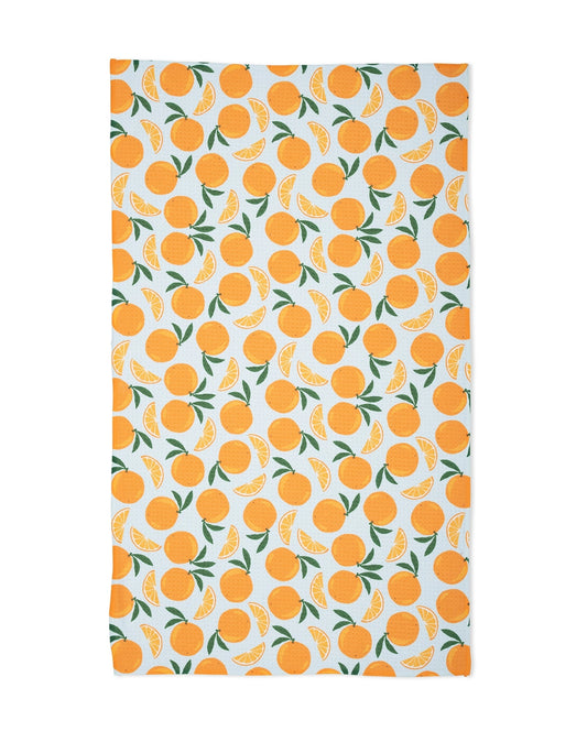 Sweet Orange Geometry Towel