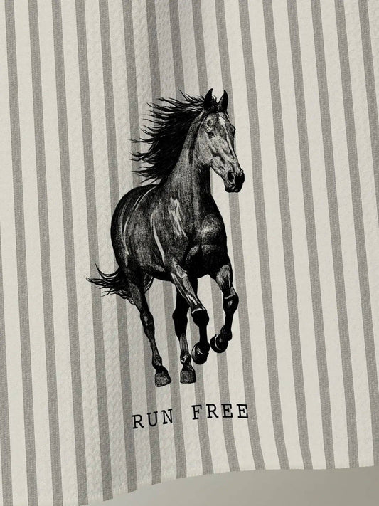 Run Free Geometry Tea Towel