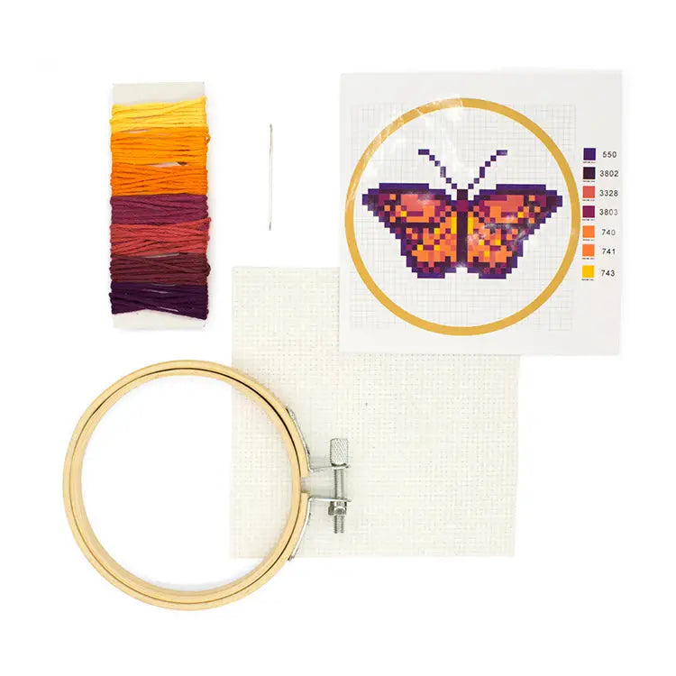 Butterfly Mini Cross Stitch Embroidery Kit