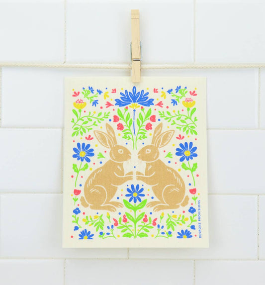 Rabbits Swedish Dishcloth