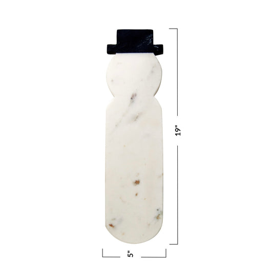 Marble Snowman Cheese Board