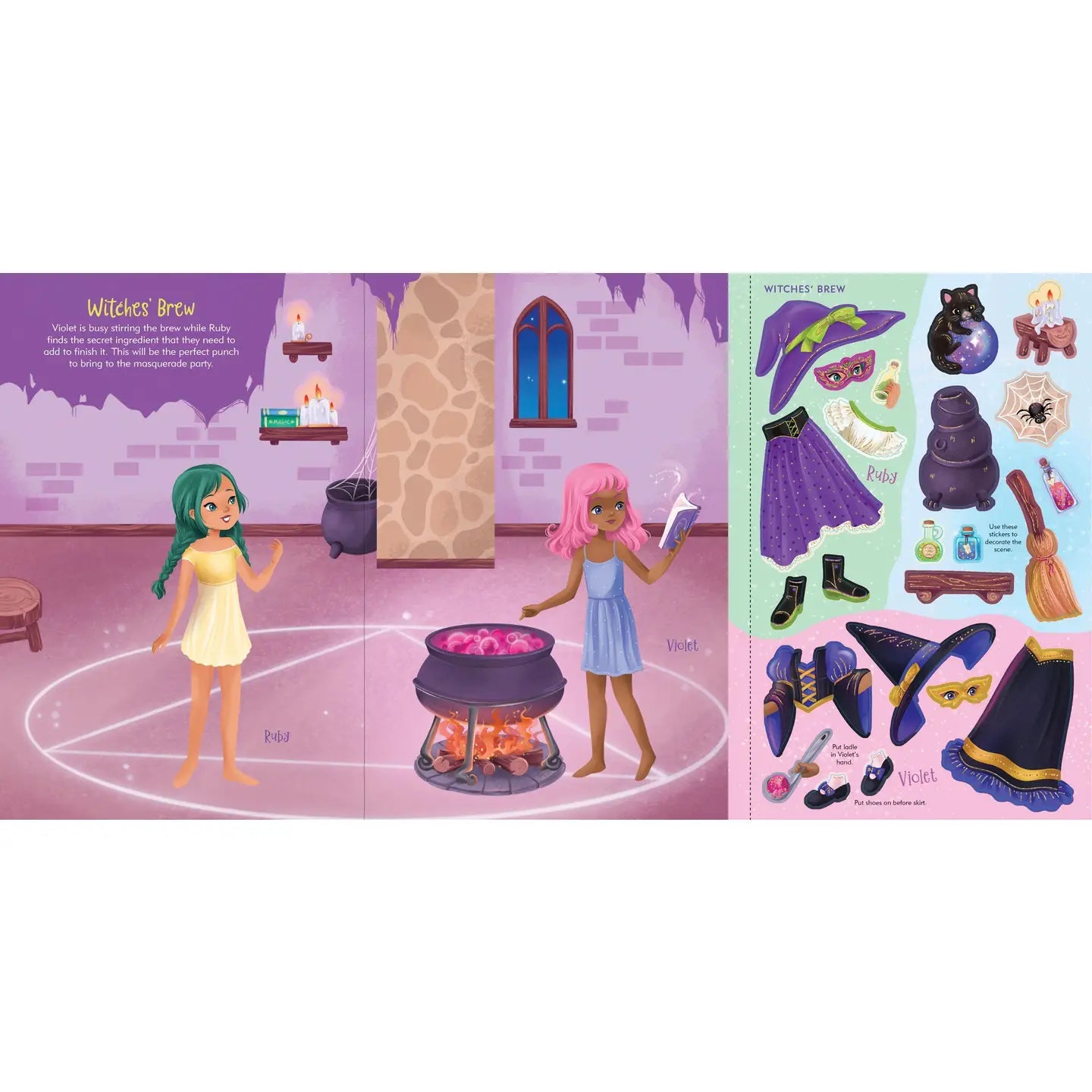 Halloween Sticker Doll Dress Up Book