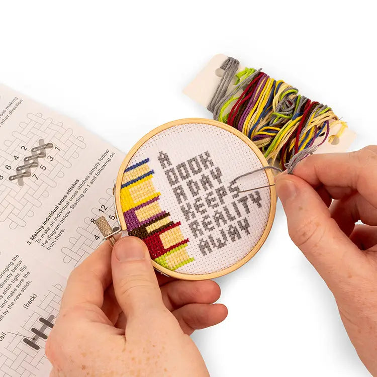 Books Mini Cross Stitch Embroidery Kit