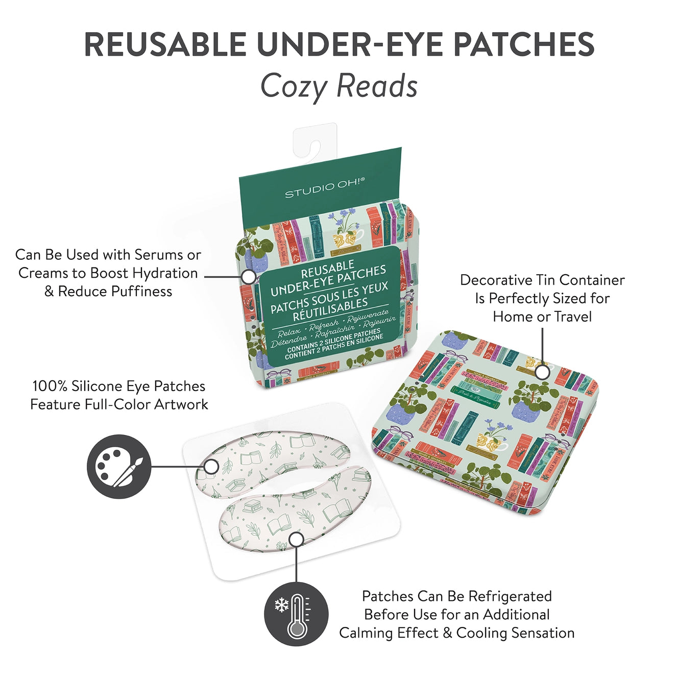 Cozy Reads Reusable Under Eye Patches