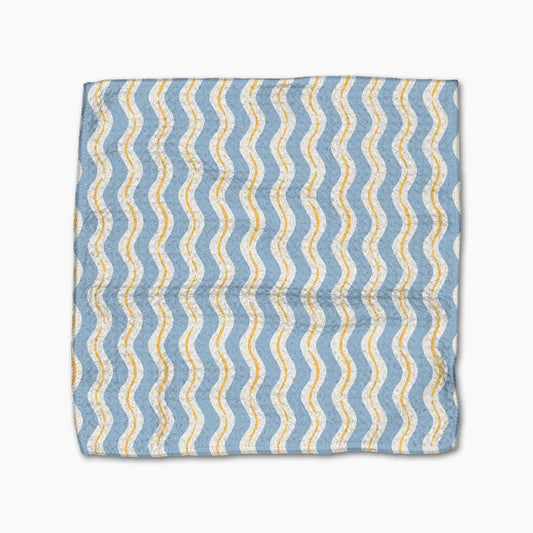 Lemon Waves Geometry Dishcloth Set