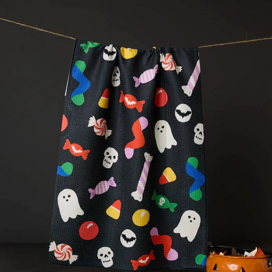 Spooky Candy Geometry Tea Towel