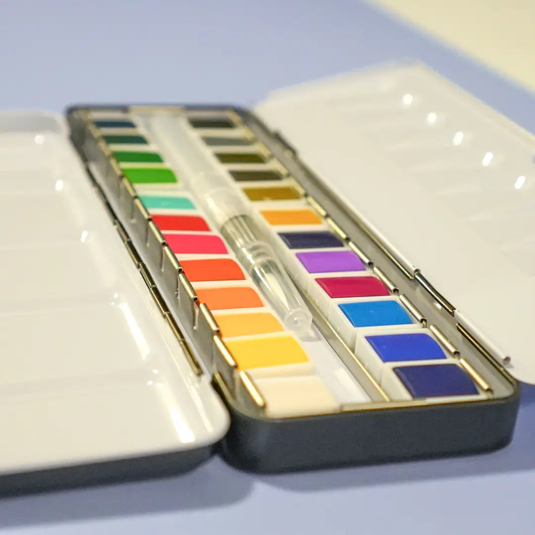 24 Color Watercolor Paint Pallette