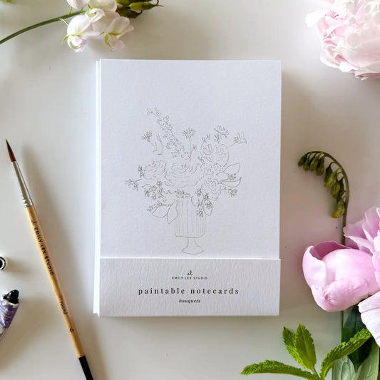 Bouquets Paintable Notecards