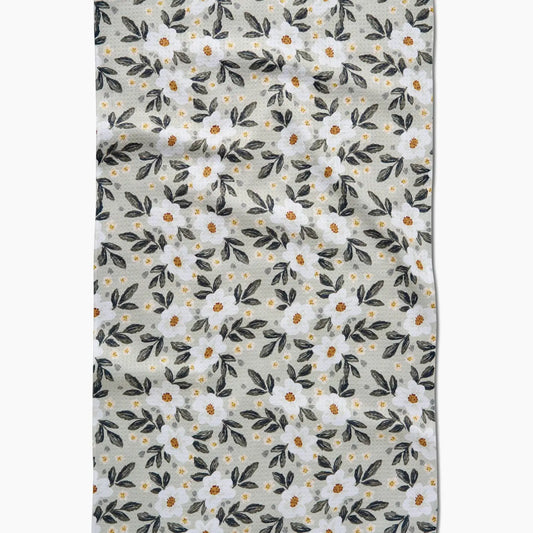Painted Flowers Geometry Towel