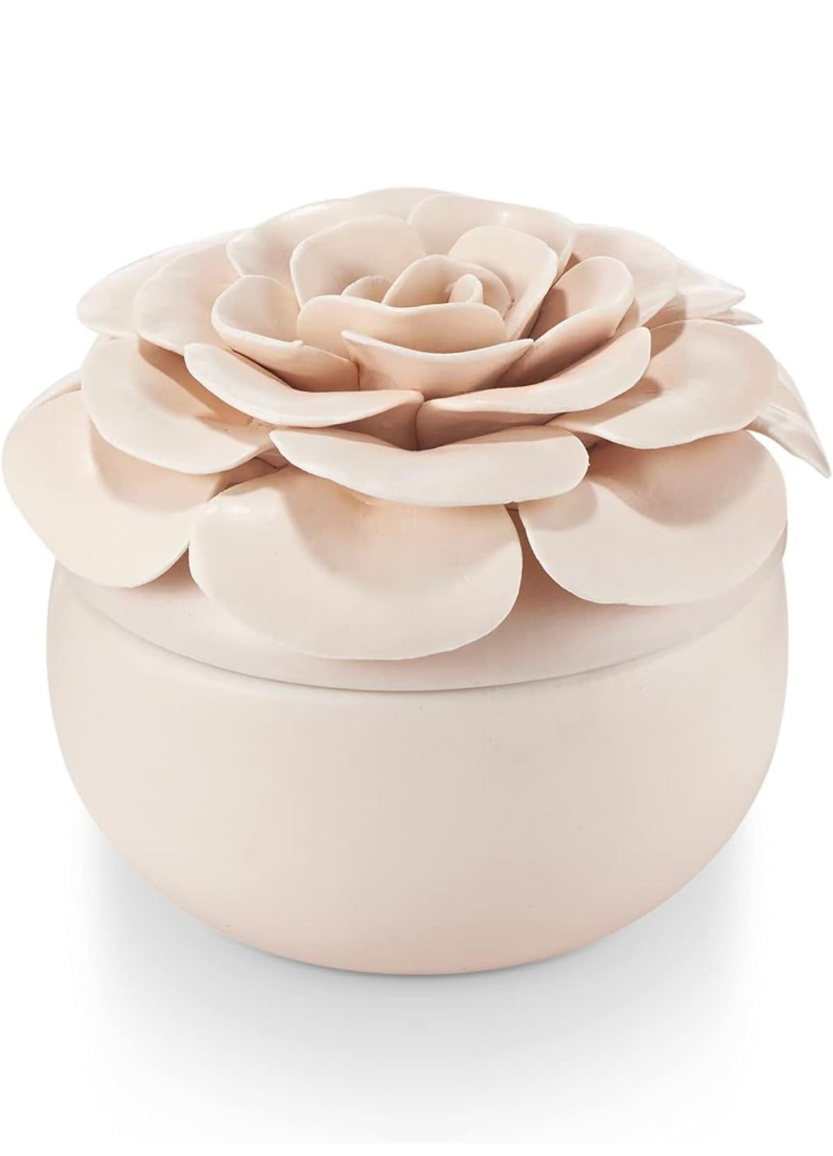 Ceramic Flower Coconut Milk Mango Soy Candle