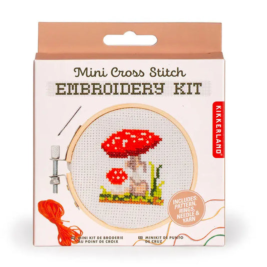 Mushroom Mini Cross Stitch Embroidery Kit