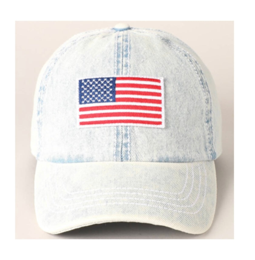 American Flag Denim Hat