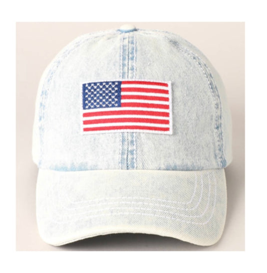 American Flag Denim Hat