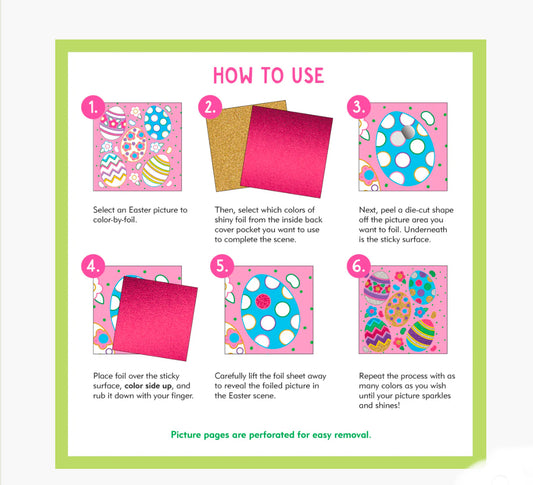 Color-By-Foil Sticker Book - Easter