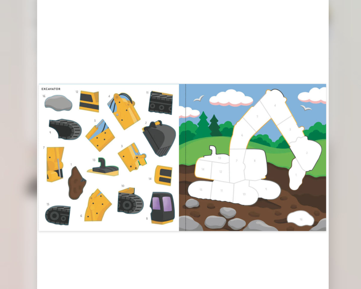 Color By Sticker: Cars, Trucks & Trains