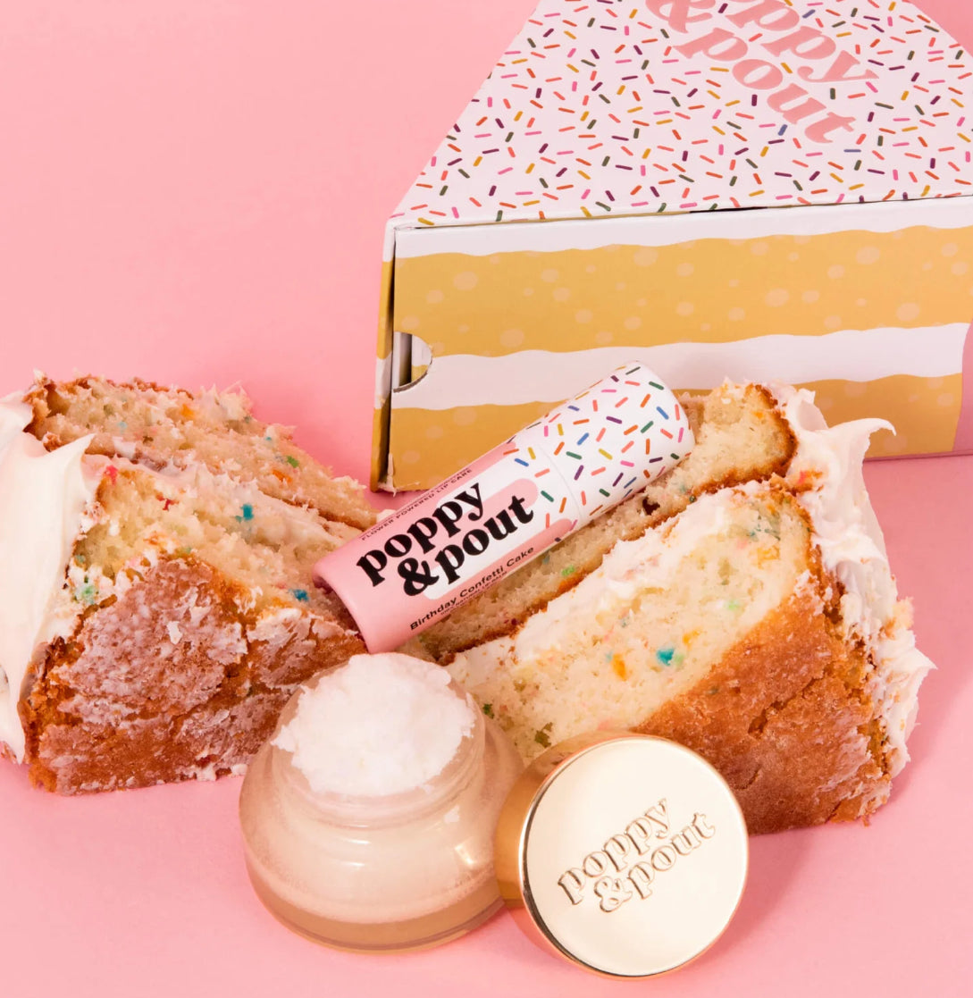Poppy & Pout- Birthday Confetti Cake Gift Set