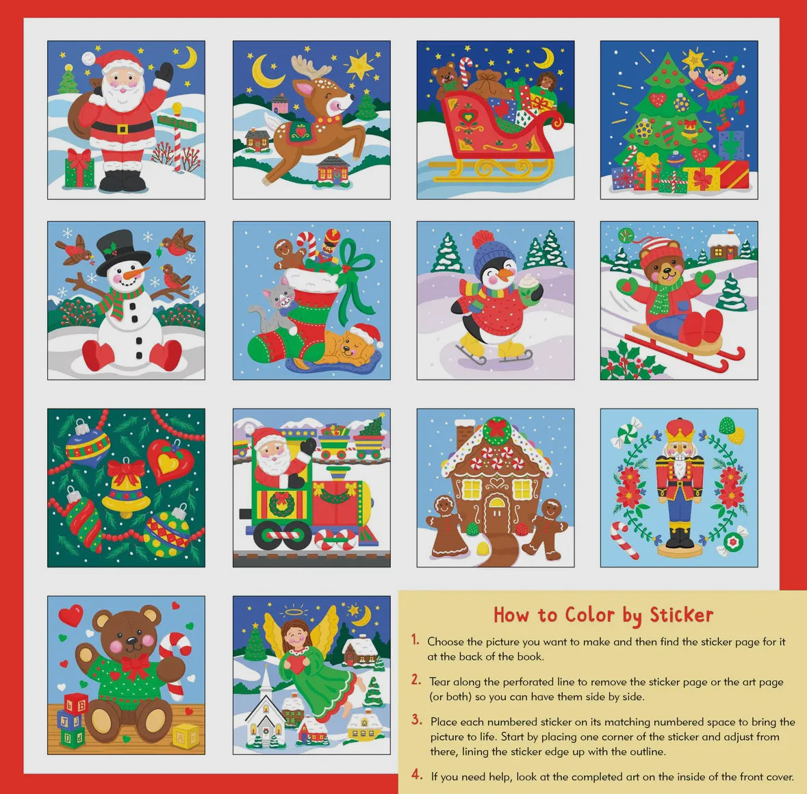 Christmas First Color By Sticker Book