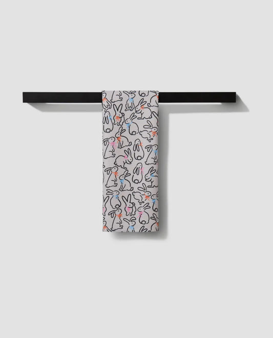 Playful Bunnies Geometry Towel