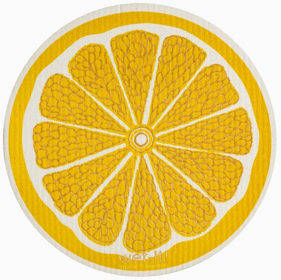 Lemon Round Swedish Dishcloth