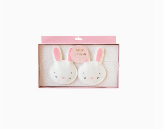 Puffy Felt Bunny Banner