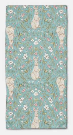 Cottontail Robins Egg Geometry Bar Towel