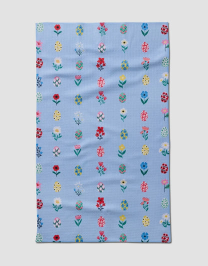 Spring Wildflowers Geometry Towel