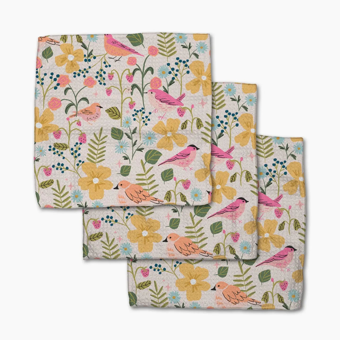 Summer Songbirds Geometry Dishcloths