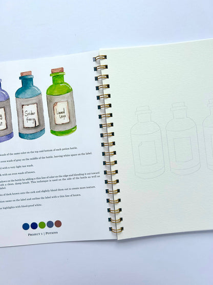 Halloween Watercolor Workbook