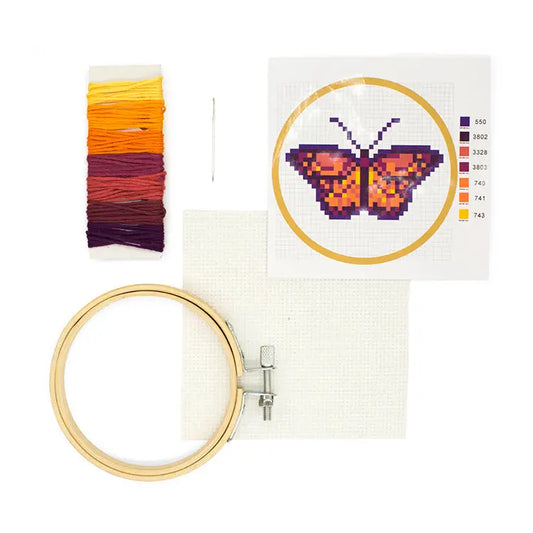Butterfly Mini Cross Stitch Embroidery Kit