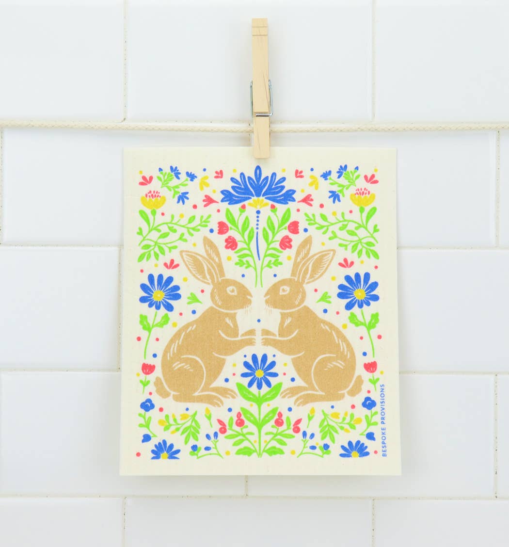 Rabbits Swedish Dishcloth