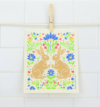 Rabbits Swedish Dishcloth