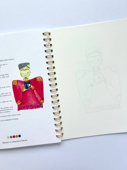 Halloween Watercolor Workbook