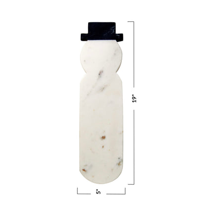 Marble Snowman Cheese Board