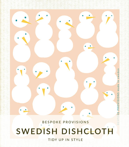 Snowmen Swedish Dishcloth