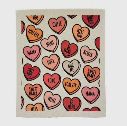 Valentine Heart Swedish Dishcloth