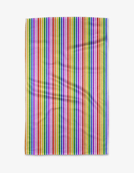 Rainbow Harmony Geometry Tea Towel