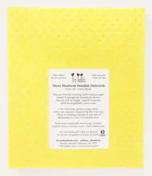 Flower Patch on Yellow Swedish Dishcloth