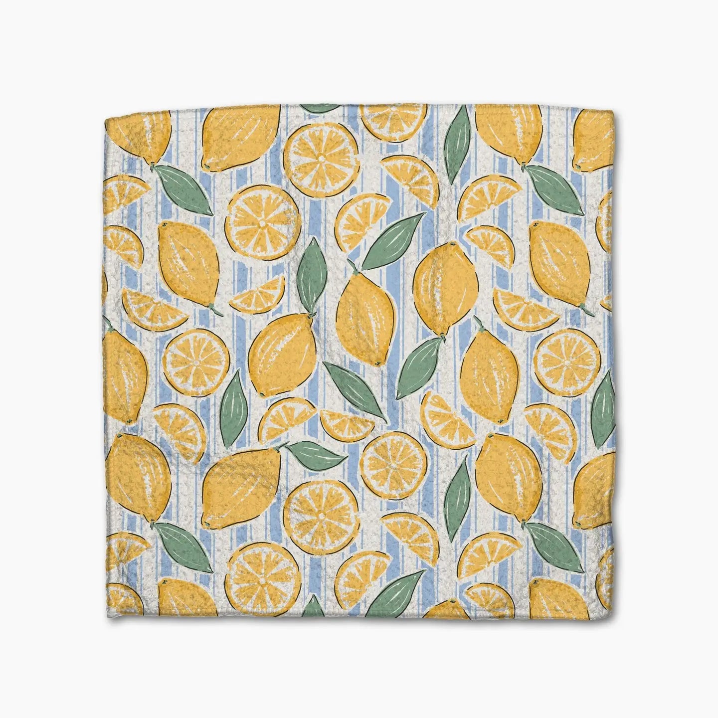 Lemon Waves Geometry Dishcloth Set