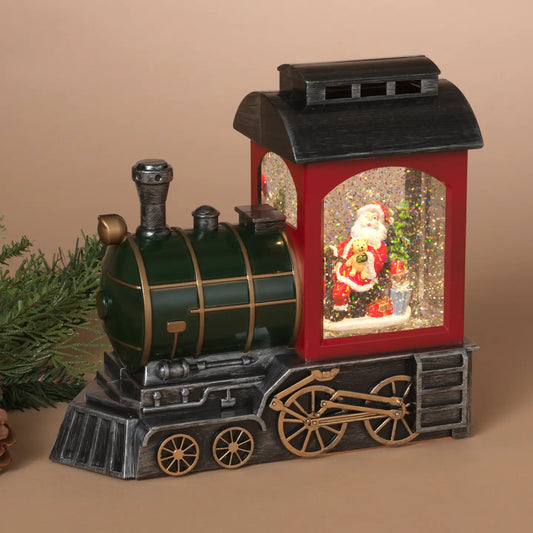Santa Train Water Globe
