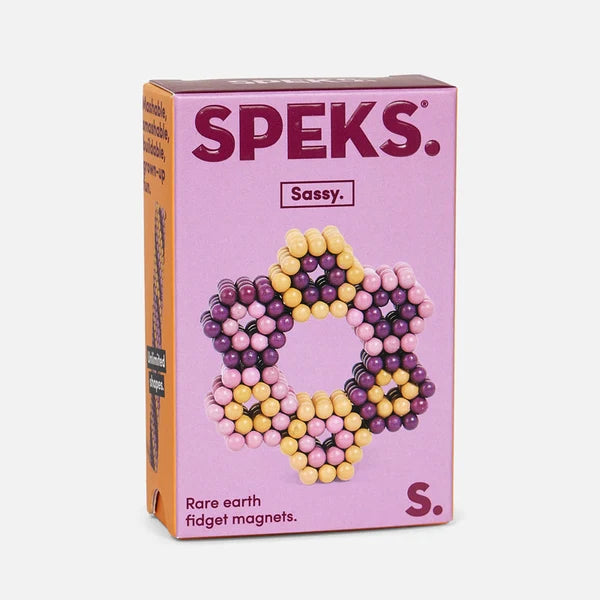 Sassy Bold Pink Speks Mini Magnet Balls