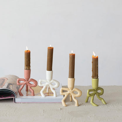 Bow Taper Candle Holder