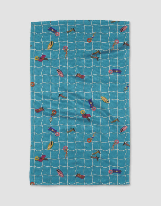 At The Pool Geometry Towel