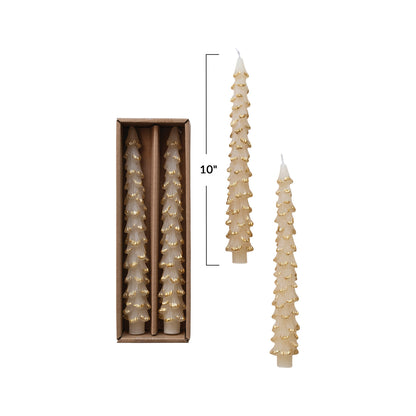 Cream Tree Taper Candles