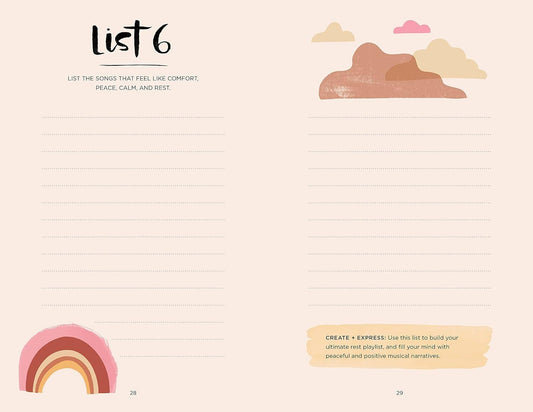 52 Lists for Calm Journal (For Soothing Anxiety)