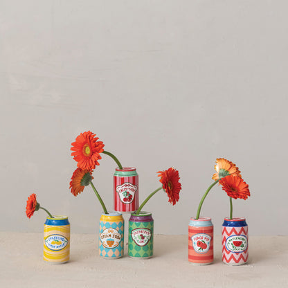 Hand Painted Soda Can Vase