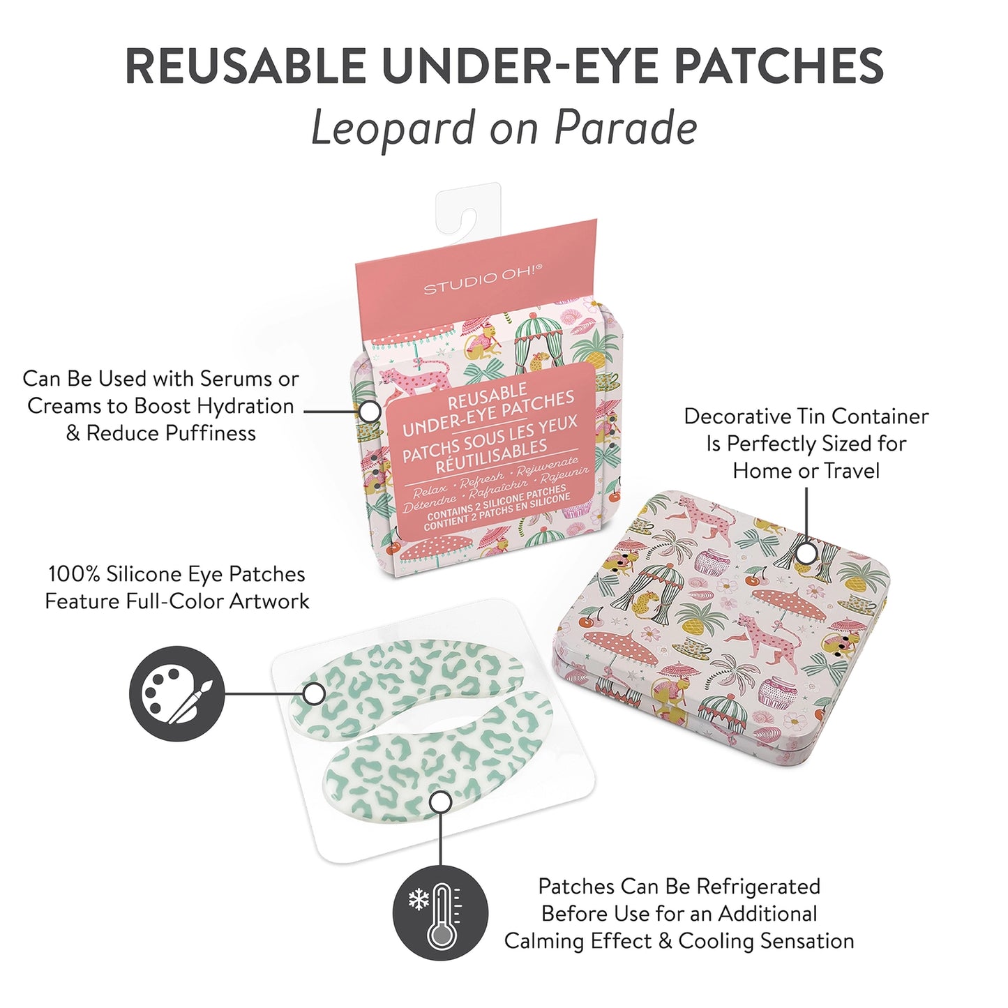 Leopard On Parade Reusable Under Eye Patches