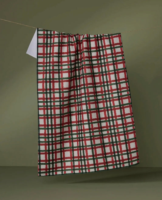 Holiday Charm Geometry Tea Towel