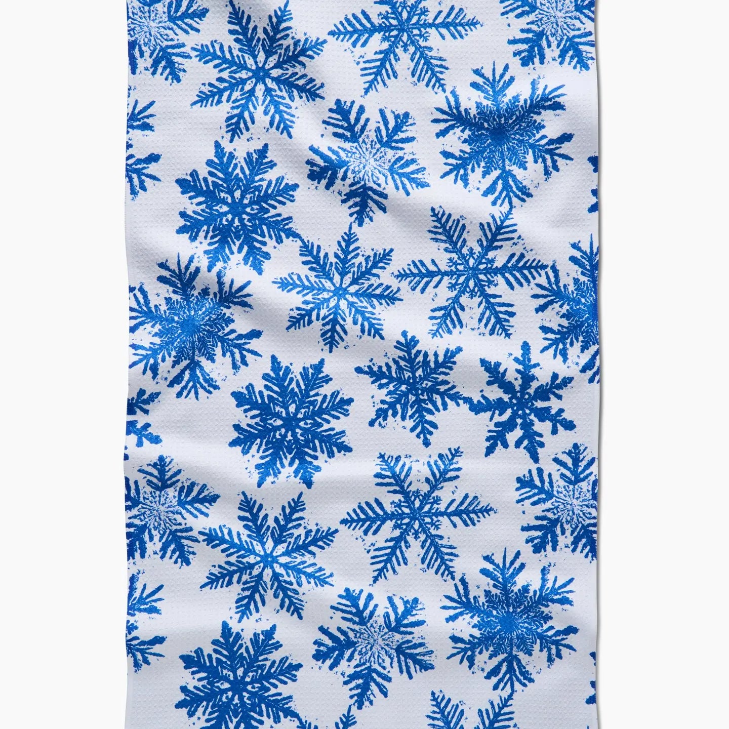 Snowy Days Blue Geometry Towel