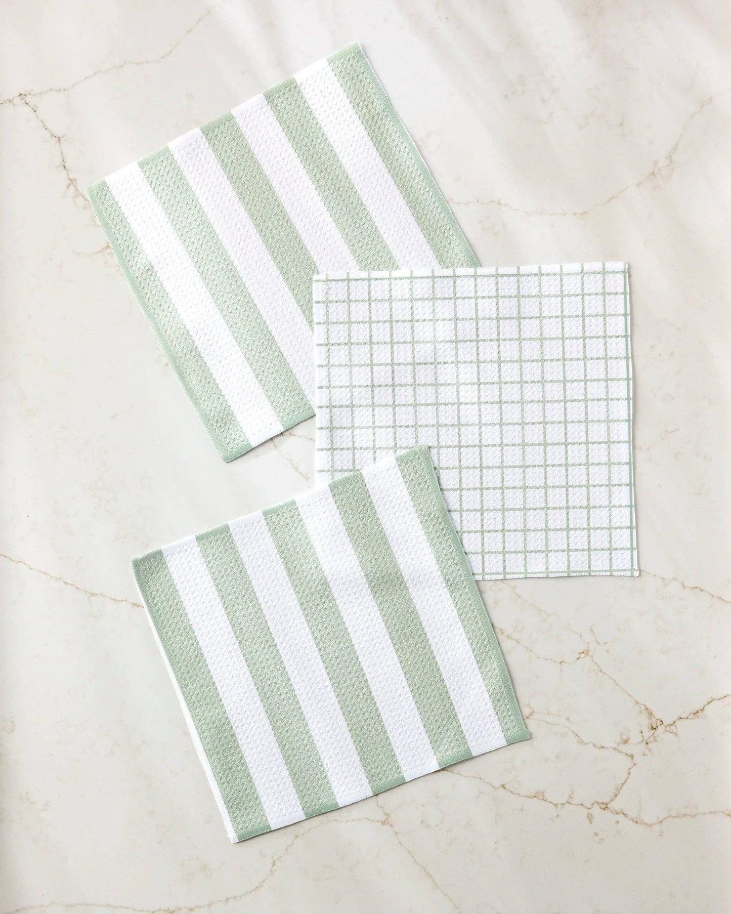 Sweet Mint Geometry Dishcloth Set