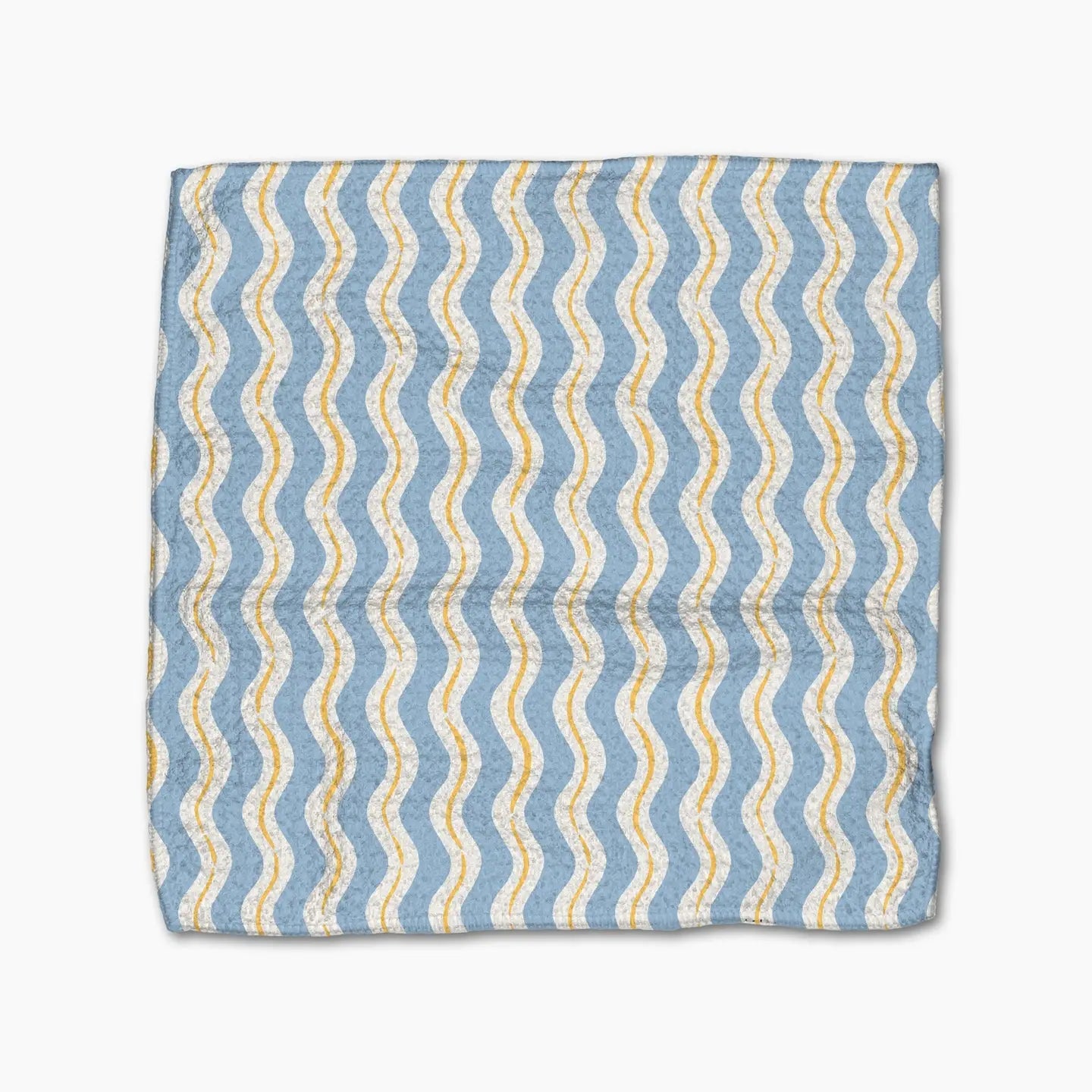 Lemon Waves Geometry Dishcloth Set